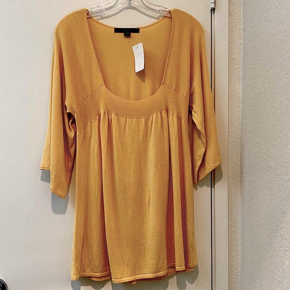 Fever Square Neck Yellow Top Lg.